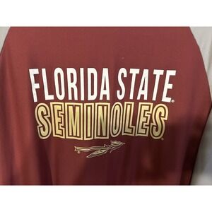 XL Florida State Sleep Shirt Women's‎ FSU noles Ragland Garnet Gold 3/4 Sleeve